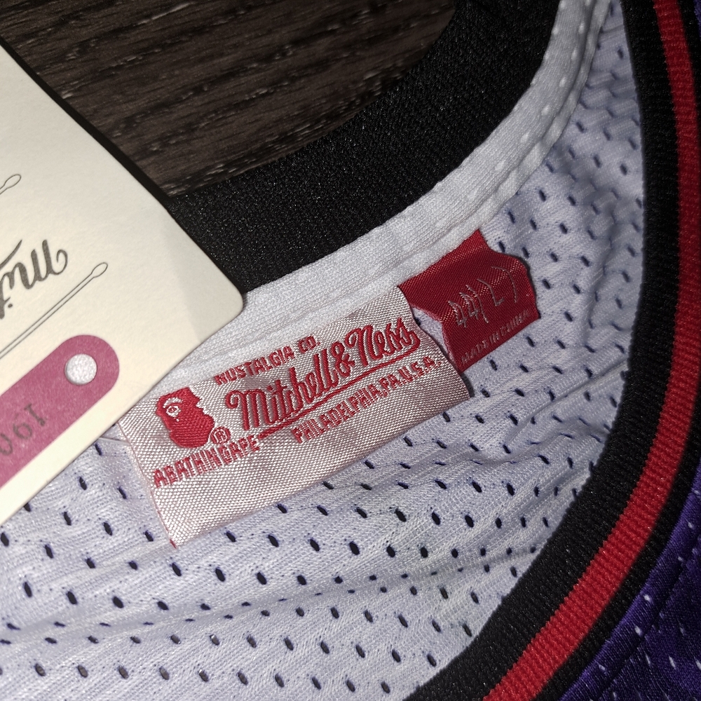 BAPE Toronto Raptors NBA Basketball Jersey Purple Camo - Picture 5 of 5